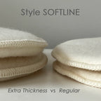 LANACare Organic Merino Wool Nursing Pads, Style Softline - Interwoven Wool