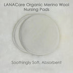 LANACare Organic Merino Wool Nursing Pads, Style Softline - Interwoven Wool