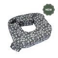 Gray patterned Nursing pillow with a 'NEW' label on a white background