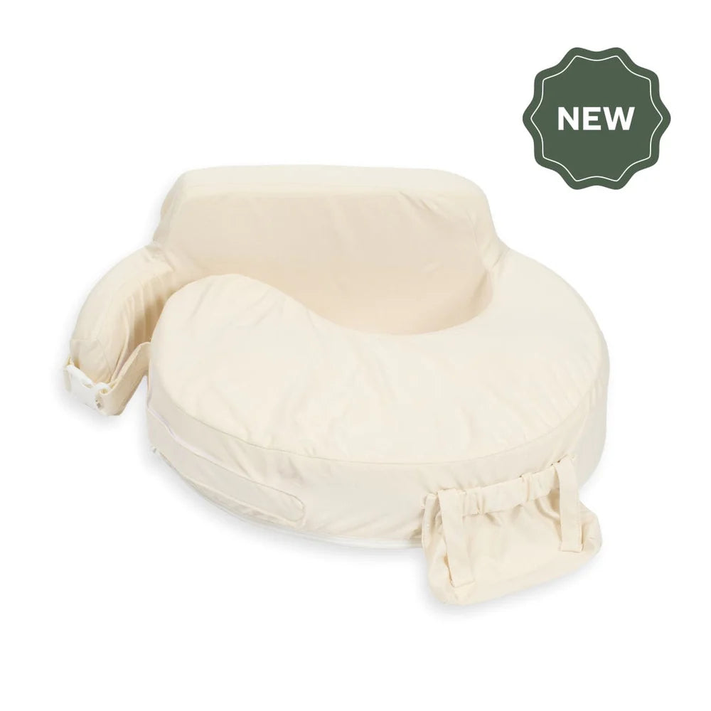 Coussin d'allaitement super luxueux en avoine avec housse 100 % coton biologique 